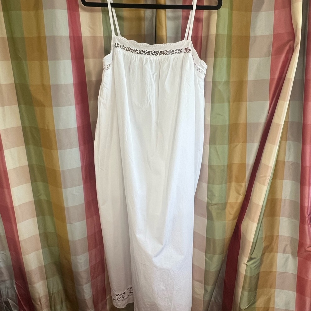Zara White Lace Detail Chemise